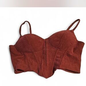 Women's Rust corduroy Bralette